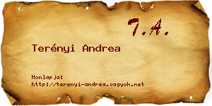Terényi Andrea névjegykártya